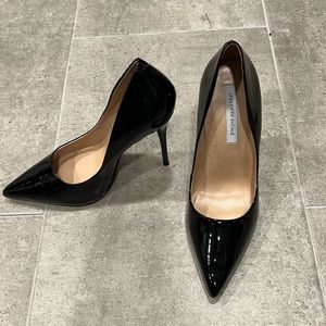 Saks Fifth Avenue Black Patent Leather Pumps